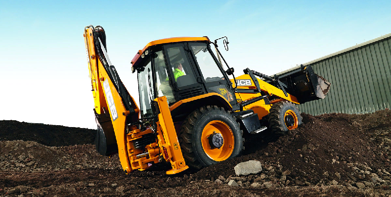 экскаватор-погрузчик JCB на биотопливе